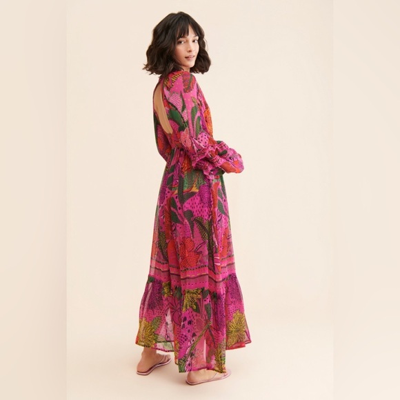 FARM Rio Pink and Green Maxi Dress - Picture 2 of 13